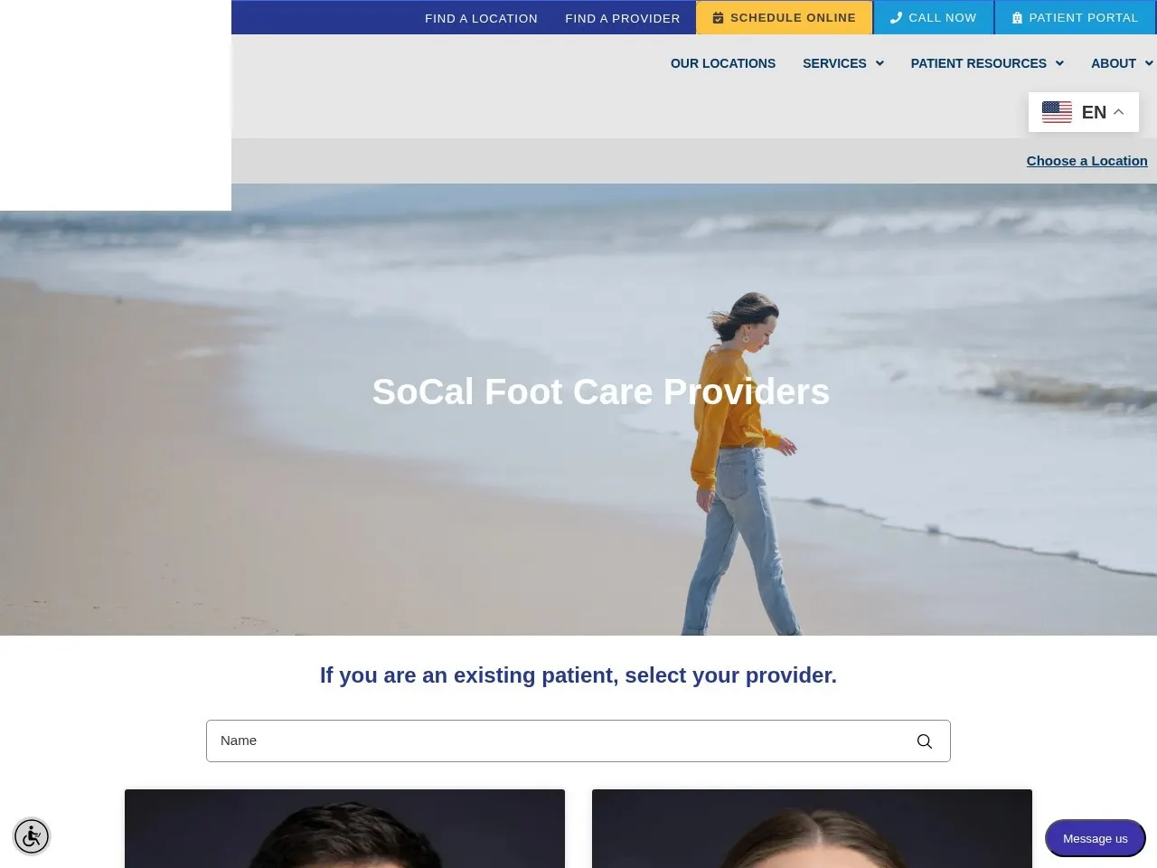 Berenter — Website, microsite, and SEO for a podiatric surgeon
