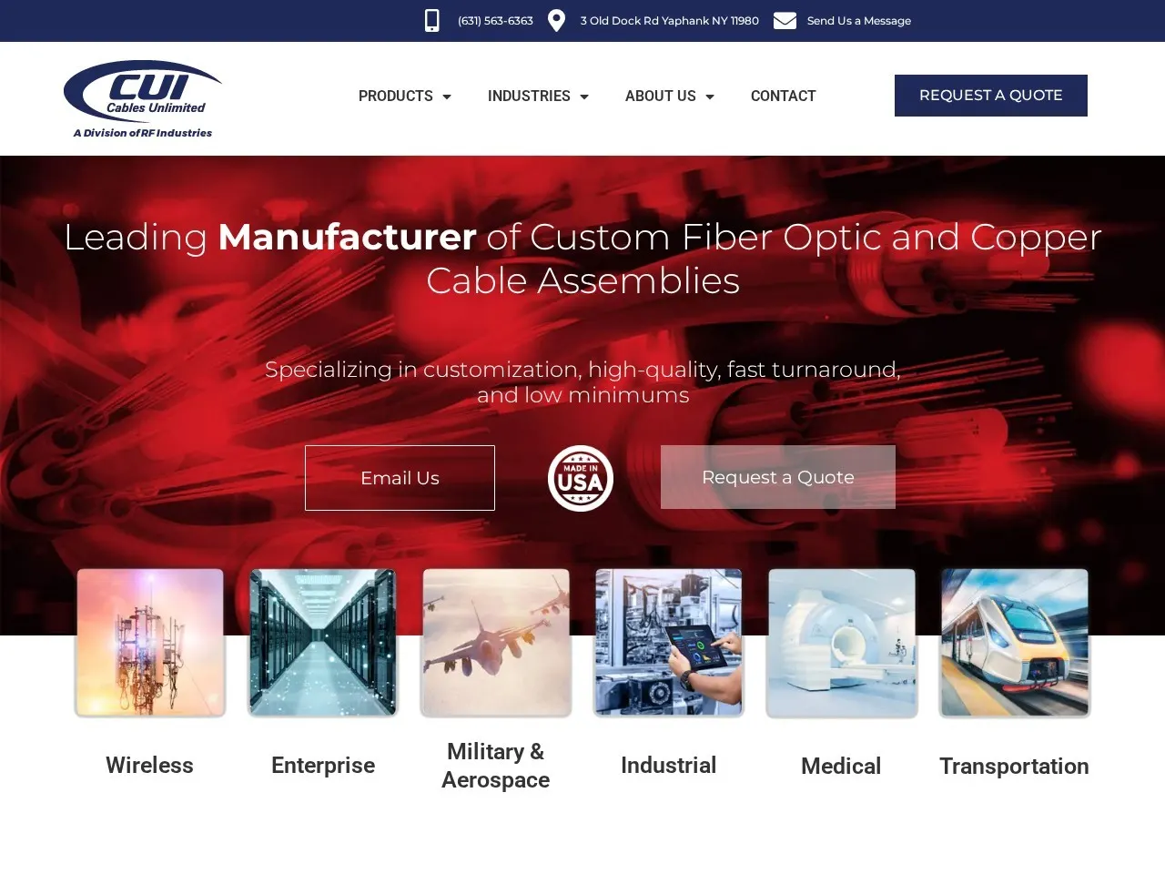 Cables Unlimited Inc. live website