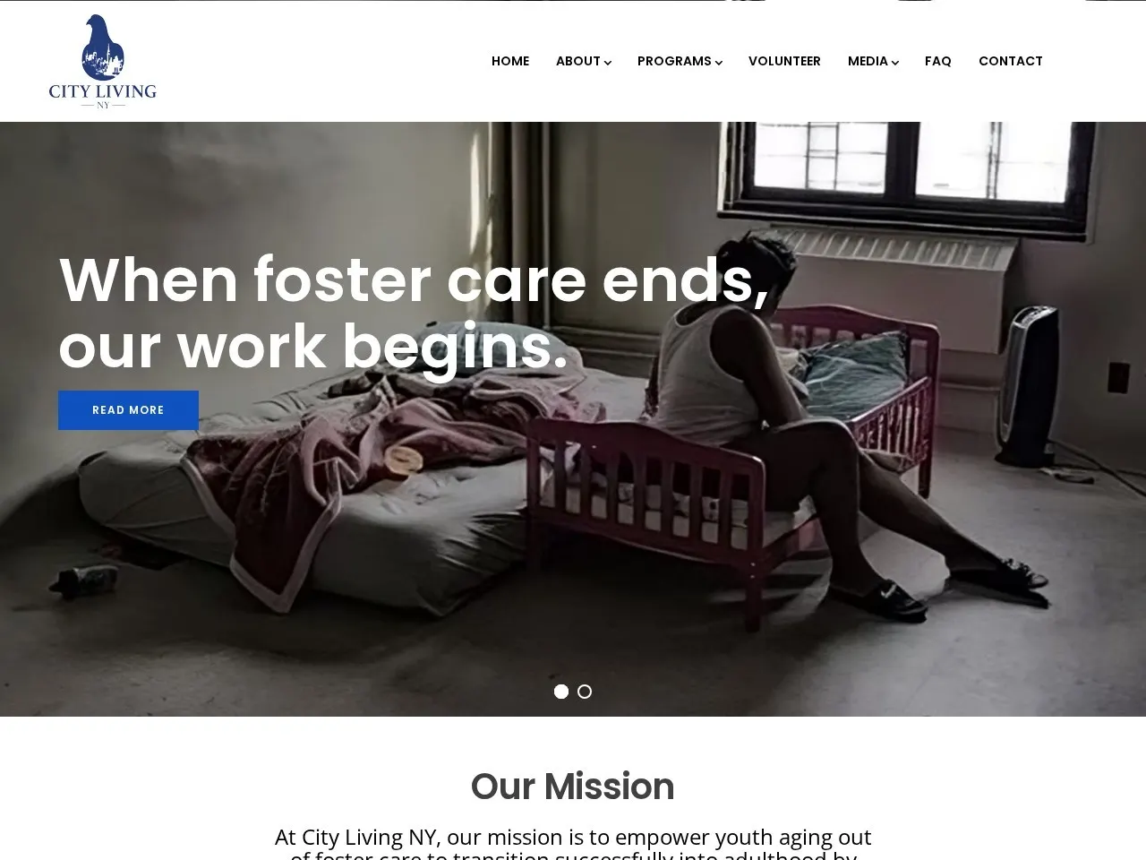 City Living NY — Website design, build, and copywriting for a New York nonprofit