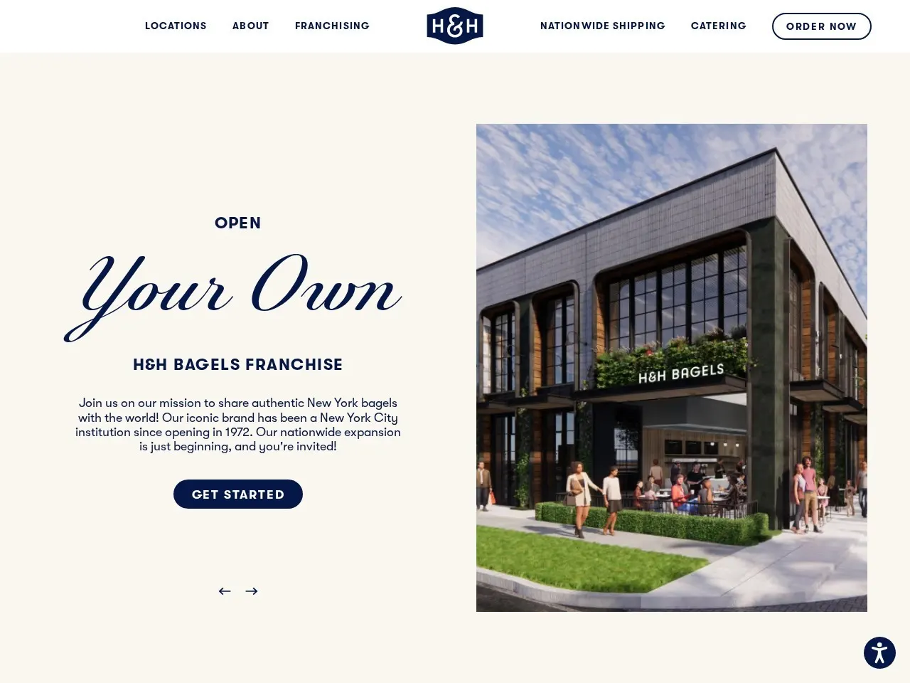 H&H Bagels live website