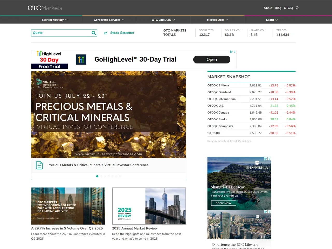OTC Markets — Multi-year web, design, and search partnership for a financial markets leader
