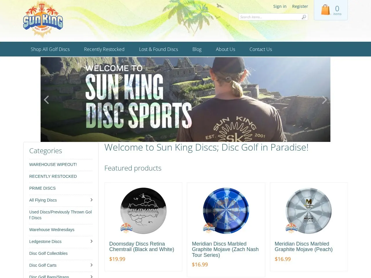 SunKing Discs — Ongoing SEO and content for a disc golf retailer