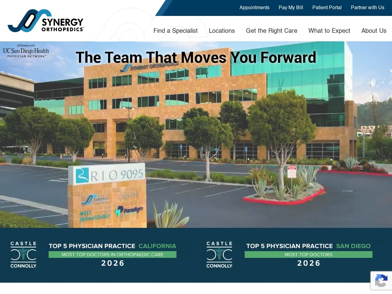 Synergy Orthopedic Specialists live website
