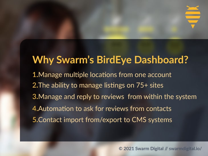 Why select the Swarm BirdyEye Dashboard