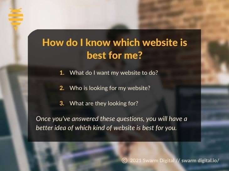 Callout 3- How do I know which website is best for me? 3 questions given to answer