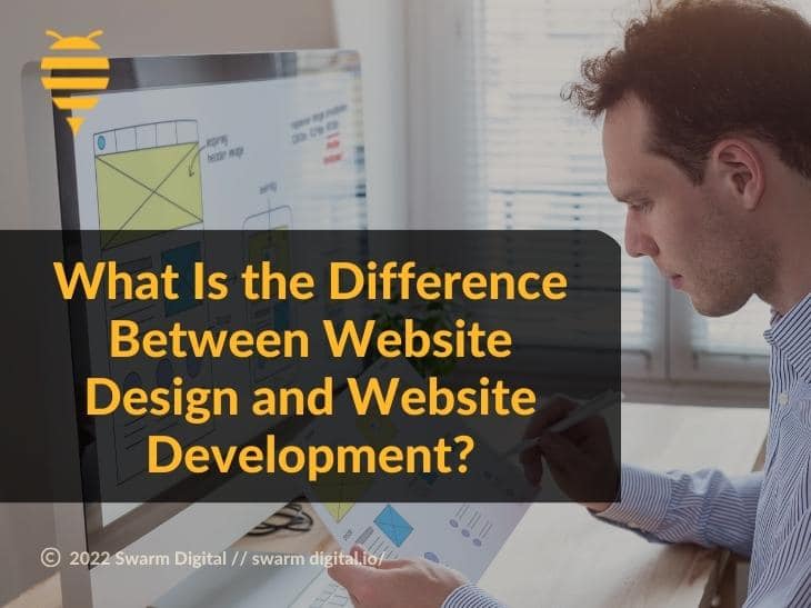 Featured: Website front end designer reading client specification doc - What is the difference between website design and website development?