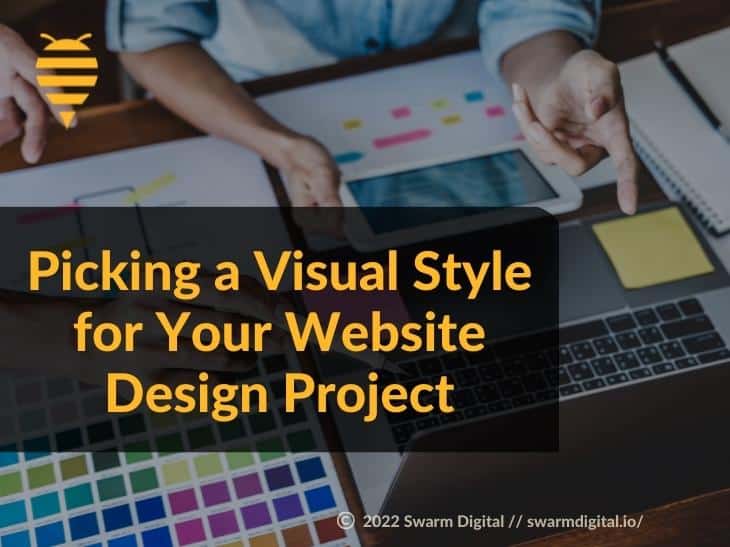 Featured: Website design team planning at desk - Picking a Visual Style for Your Website Design Project