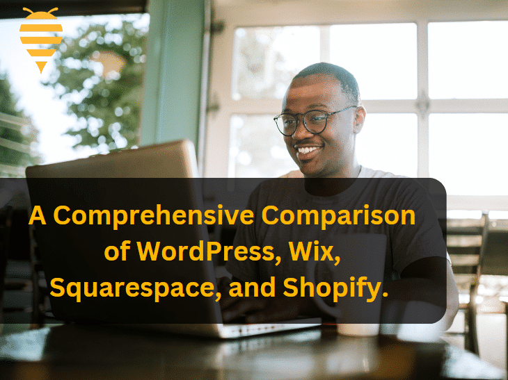 1st supporting image for the article comparing website platforms WordPress, Wix, Squarespace, and Shopify.