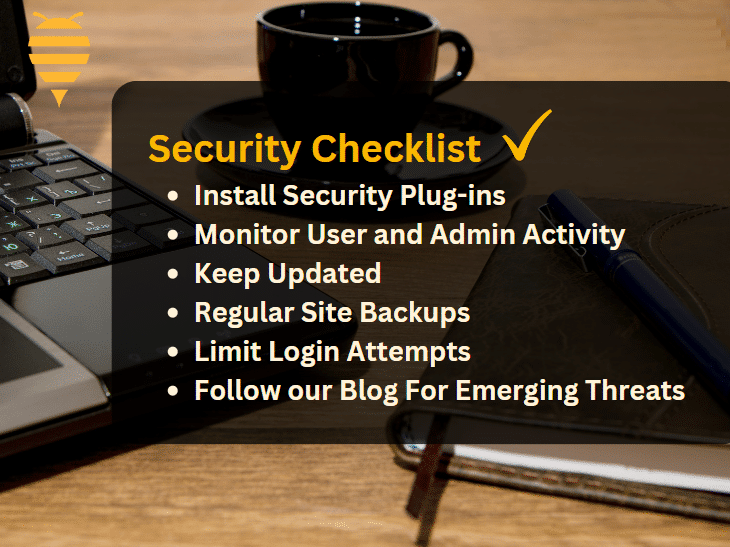 fourth supporting graphic for the article regarding a suggested security checklist that was discussed in the body of the article. Specifically, to keep up to date with Swarm Blogs for other emerging threats.